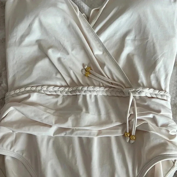 Bleu Rod Beattie Glam Stand Surplice One Piece - Coconut Water - Picture 7 of 10